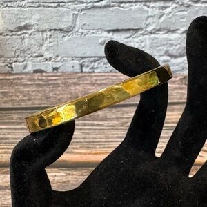 Vintage Sausalito Craft Works Hammered Gold Cuff Bracelet ITM856